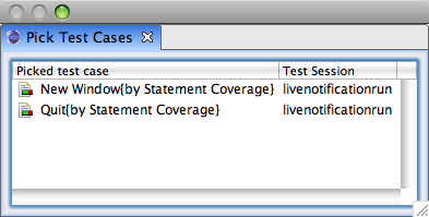 Pick Test Case View
